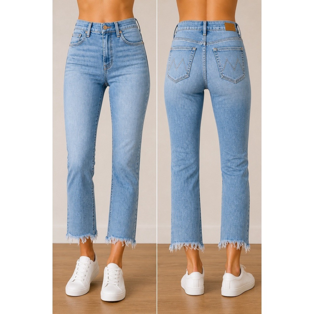 MOTHER Light Blue Cropped Ankle Jeans